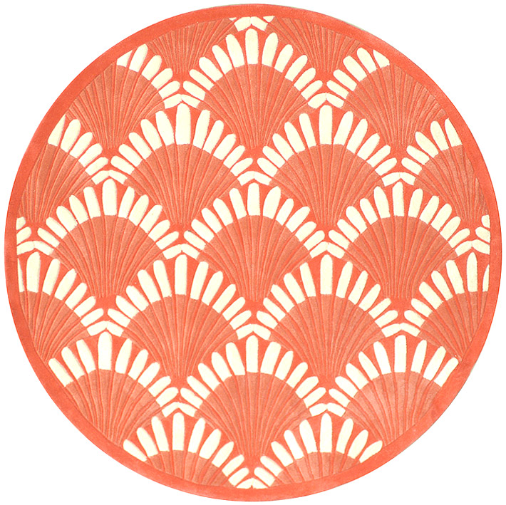  Beach Rugs: SHELLS NOUVEAU 
 AT072CO / Round / Coral / Acrylic 