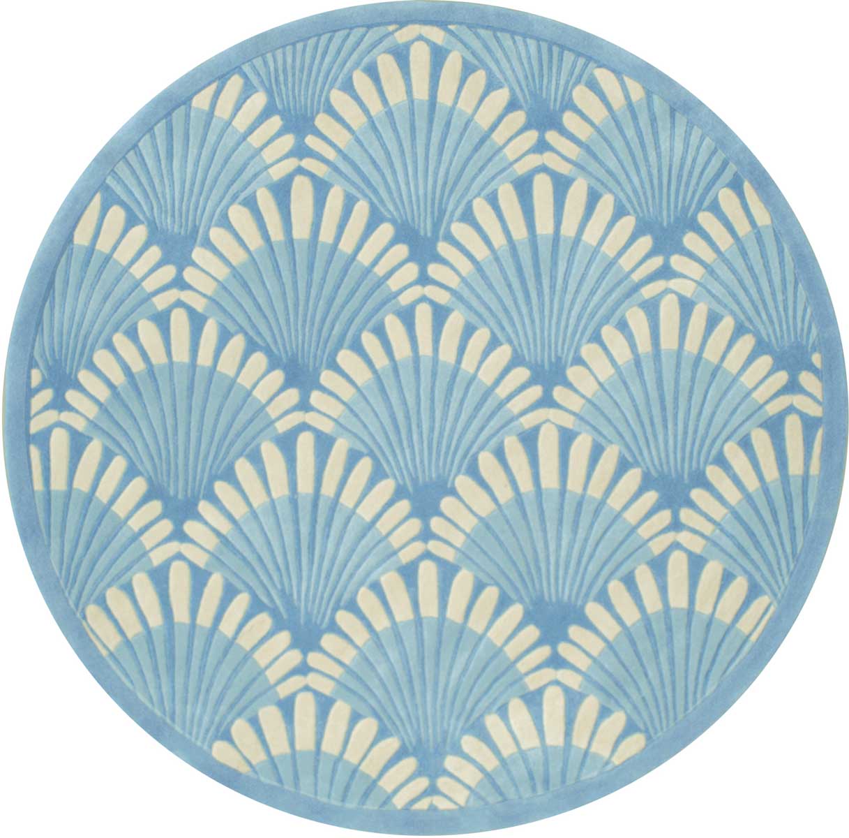  Beach Rugs: SHELLS NOUVEAU 
 AT072LB / Round / LightBlue / Acrylic 