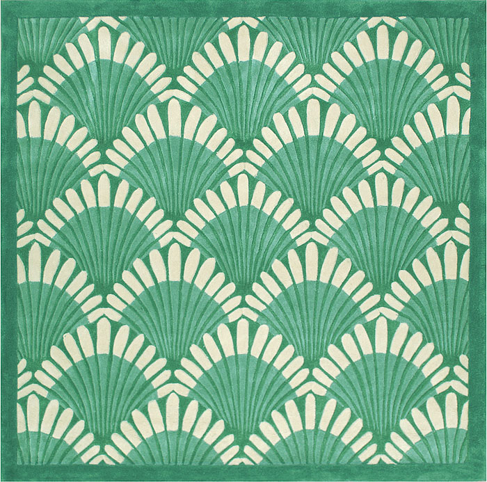  Beach Rugs: SHELLS NOUVEAU 
 AT072TL / Square / Teal / Acrylic 